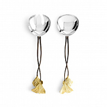 Набор сервировочный Michael Aram "Golden Ginkgo", 2 предмета, 29 см