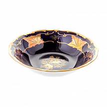 Салатник круглый 23см."Кленовый лист синий"