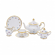 Сервиз чайный Weimar Porzellan на 6 персон "Мейсенский цветок", 21 предмет 