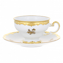 Набор для чая Weimar Porzellan на 1 персону, 2 предмета "Роза золотая", 210 мл
