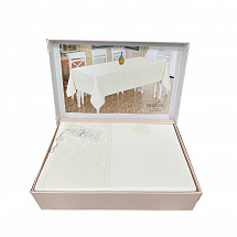 Скатерть 160х420см."Rachel" кремовая