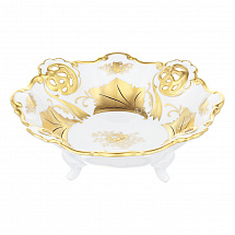 Сухарница 21см."Кленовый лист белый"