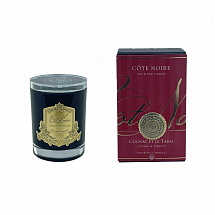 Свеча ароматическая 185г."Cognac Et Le Tabac" в черном сосуде, 12,5см, 60ч, Cote Noire