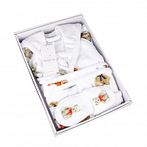 Халат детский 4 года. "TOBI" белый Maison Dor