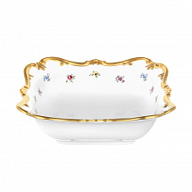 Салатник квадратный 26см."Мейсенский цветок"