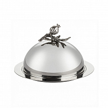 Маслёнка круглая 15,5х9см."Grazia" стальная