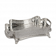 Поднос 36x21см.Royal Family серебреный Поднос 36x21см.Royal Family серебреный