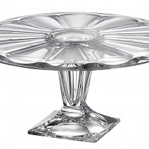 Тортница на ножке Crystalite Bohemia "Panel", 34 см