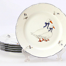 Набор тарелок 24см.6шт."Констанция Гуси"