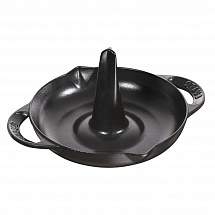 Ростер для курицы вертикальный, 24 см, черный Staub