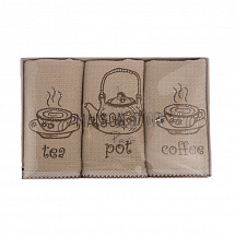 Набор салфеток 50х70см.3шт."WAFER TERRY" бежевый