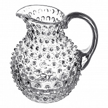 Кувшин 750мл."Kvetna Полка Дот 16200" прозрачный, платиновый