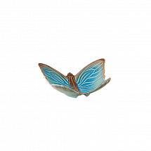 Блюдо Bordallo Pinheiro "Облачные бабочки", 41х33 см, голубое