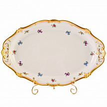 Блюдо овальное 32см."Мейсенский цветок"