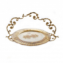 Блюдо 34x34x21cм."Розаперла"