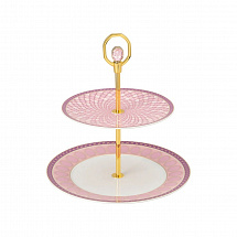 Горка двухъярусная 25см."Rose" розовая Rosenthal