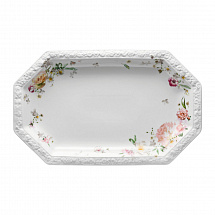 Блюдо прямоугольное 38см."Pink Rose" белое Rosenthal