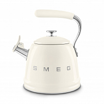 Чайник со свистком "Smeg", 2,3 л, кремовый