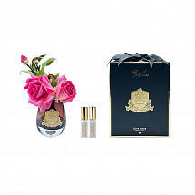 Ароматизированный букет 20см."Tea Rose" пурпурный в темной вазе Cote Noire