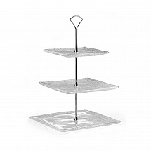 Горка трёхъярусная 25см."Infinity" прозрачная IVV