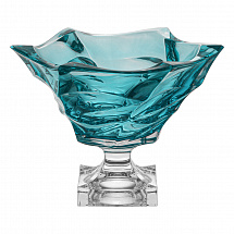 Ваза для фруктов н/н 29,5см."Flamenco" аквамарин
