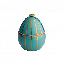 Свеча ароматическая 220гр.55ч."Bois de Roussie" бирюзово-золотая