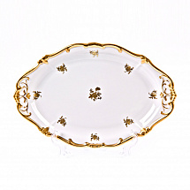 Блюдо овальное 32см."Роза золотая"
