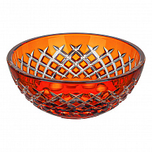 Ваза для конфет 21см."Karo" янтарная