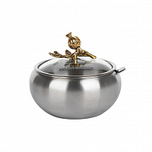 Сахарница с ложкой 13х9,5см."GRAZIA" матовая