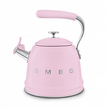 Чайник со свистком "Smeg", 2,3 л, розовый