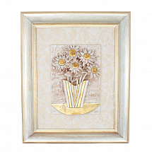 Картина 30х20см."Ваза с цветами" сер.