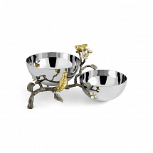 Менажница Michael Aram "Lovebirds", 2 секции, 24х21 см