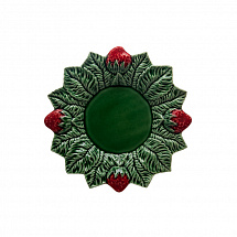 Тарелка 26см."Strawberries" зеленая