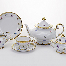 Сервиз чайный 210мл на 6перс.21пред."Мейсенский цветок" подарочный 19см