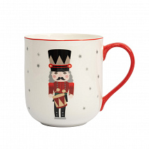 Кружка 450мл."Щелкунчик" бело-красная