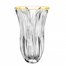 Ваза для цветов 29см."Flame" голд