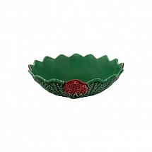 Салатник Bordallo Pinheiro "Клубника", 24 см, 1 л, зеленый