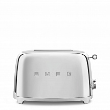 Тостер на 2 ломтика "Smeg", хром, 950 Вт