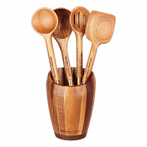 Набор кухонных аксессуаров на подставке 5пред."Laura"