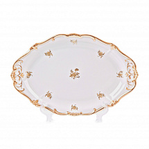 Блюдо овальное 28см."Роза золотая"