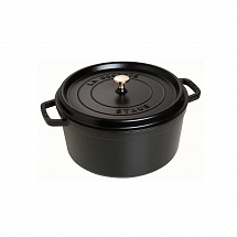 Кокот круглый, 26 см, 5,2 л, черный Staub