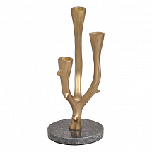 Подсвечник на 3 свечи 30см."Erika" золотой