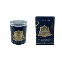 Свеча COTE NOIRE THE DU MATIN 450 гр , черный  стаканчик, золотой декор ВхШхД  16х10,5х10,5 см время