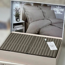 Комплект постельного белья 160х220см.6пред."New Rails" серо-оливковый Maison Dor