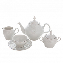 Сервиз чайный 205мл на 6перс.15пред. "Бернадотт Платина 2021"