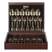 Набор столовых приборов на 6перс.24пред."Slim" шампань