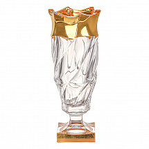 Ваза для цветов н/н 38см."Flamenco Stripe" золотая