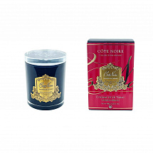 Свеча ароматическая 450г."Cognac Et Le Tabac" в черном сосуде, 15см, 100ч, Cote Noire