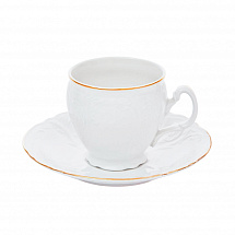 Пара для кофе 90мл."Бернадот белый 311011" на 1перс.2пред.