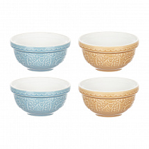 Набор чаш In the Forest, 9,5 см, 4 шт, коричневый, серо-голубой